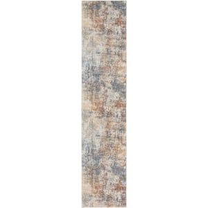 Astra Machine Washable 2 ft. x 12 ft. Multicolor Abstract Contemporary Kitchen Runner Area Rug