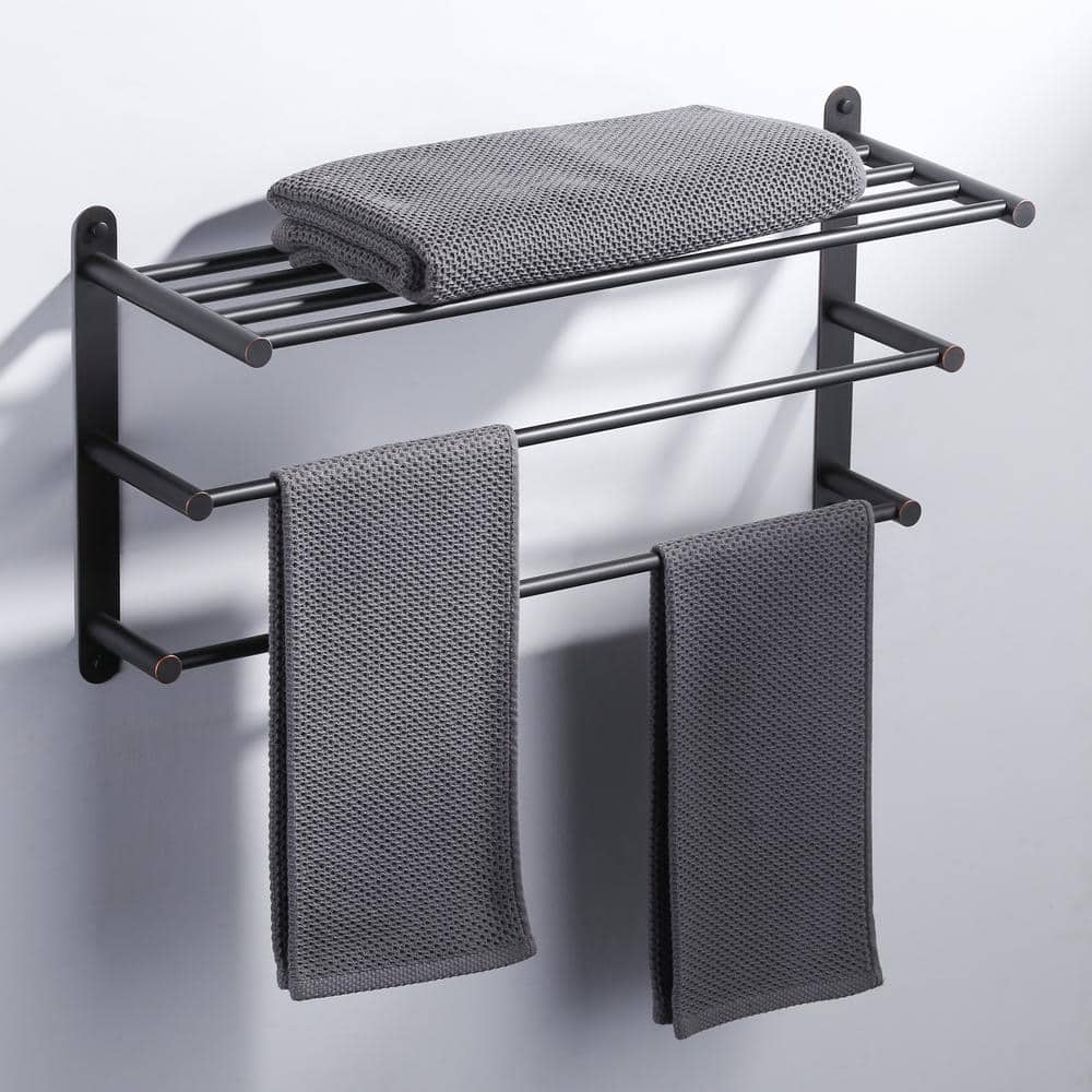 Aleasha 24-Inch Oil Rubbed Bronze Wall Mounted Triple Towel Rack