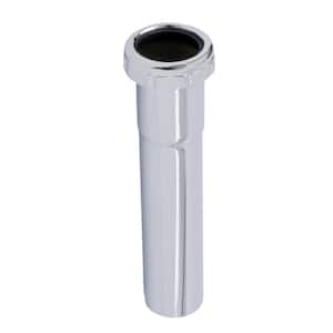 1-1/2 in. x 12 in. Brass Slip Joint Extension Tube for Tubular Drain Applications, 17GA, Chrome Plated