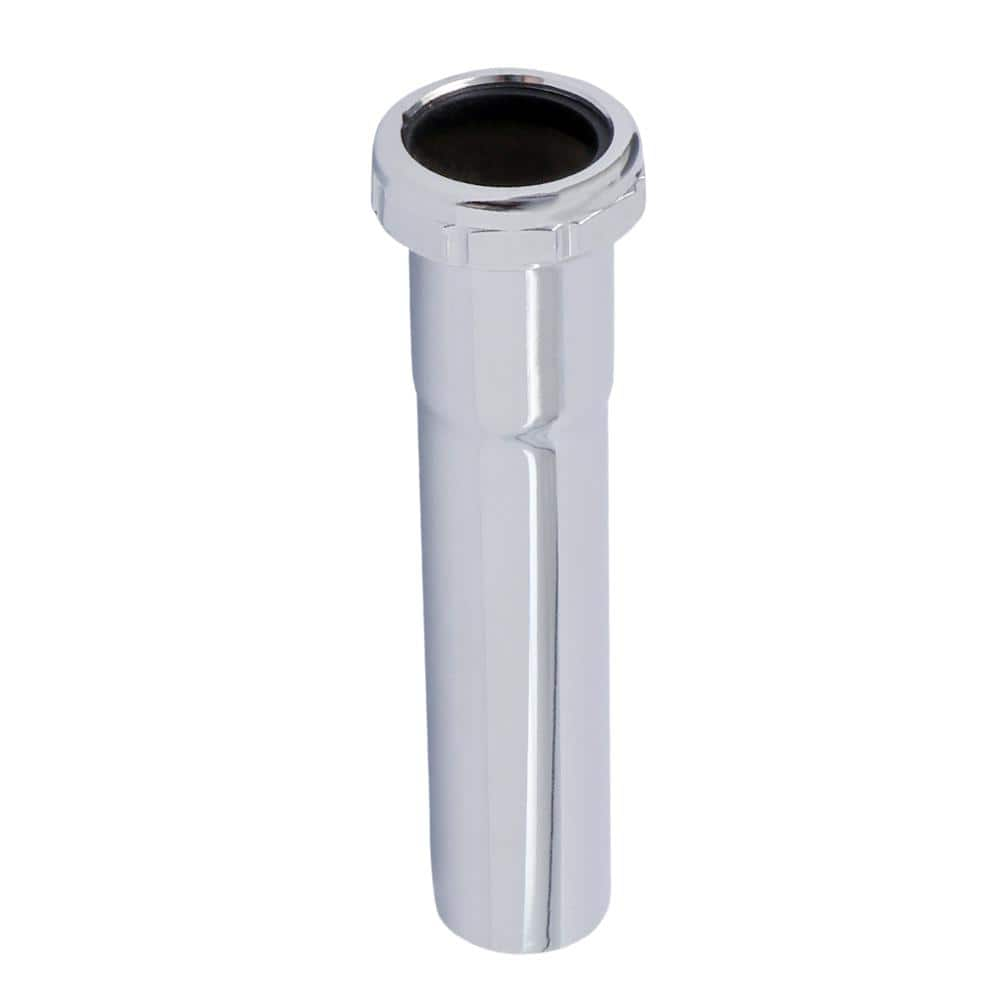 The Plumber's Choice 1-1/4 in. x 8 in. Brass Slip Joint Extension Tube for  Tubular Drain Applications, 22GA, Chrome Plated 8412 - The Home Depot