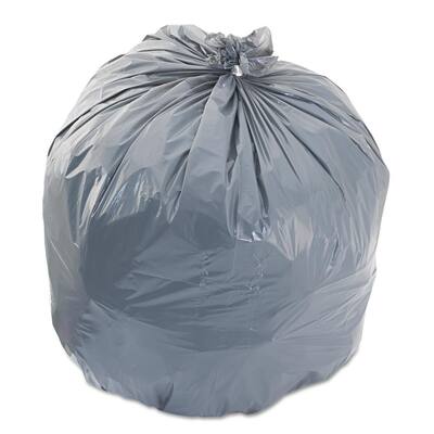 33 in. x 39 in. 33 Gal. 1.1 mil Gray Low-Density Trash Can Liners (25-Bags/Roll, 4-Rolls/Carton)