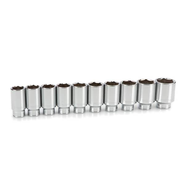 TEKTON 3/4 in. Drive Deep 6-Point Socket Set, 32 mm - 50 mm (10-Piece)