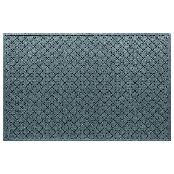 Bungalow Flooring Waterhog Cordova 45 in. x 70 in. PET Polyester Indoor Outdoor Mat Bluestone