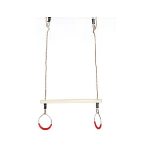 Kids Trapeze Bar Swing with Rings with Hanging Ropes
