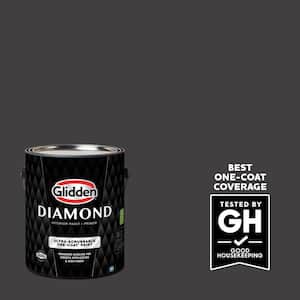 1 gal. #PPG1001-7 Black Magic Satin Interior Paint with Primer