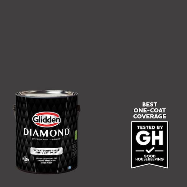 Glidden Diamond 1 gal. #PPG1001-7 Black Magic Semi-Gloss Interior Paint with Primer