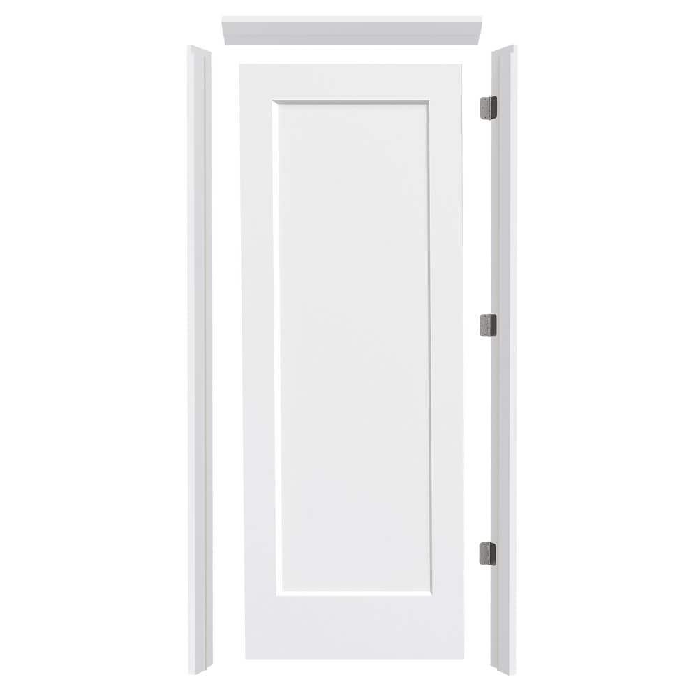 32 in. x 80 in. 1-Panel, Hollow Core, Composite, White Primed, Prehung Interior Door Right-Handed with Jamb and Hardware price history on PriceWatchPro