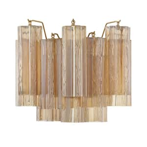 Addis 2-Light Aged Brass Dimmable Wall Sconce