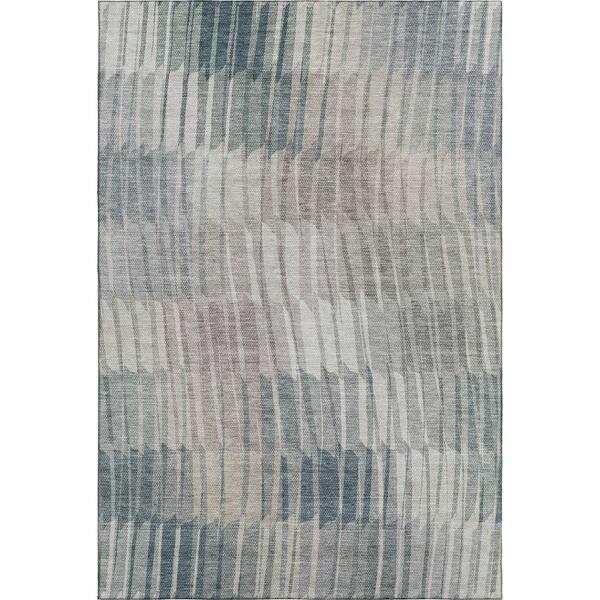Mayfield Premium Machine Washable Abstract AMF2271 Sage 3 ft. x 5 ft. Area Rug