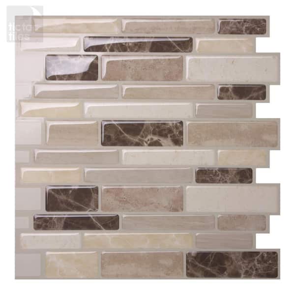 Polito Bella 12 in. W x 12 in. H Peel and Stick Self-Adhesive Decorative Mosaic Wall Tile Backsplash (10-Tiles)