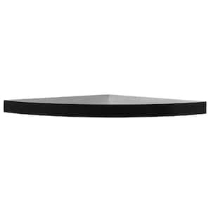 18 in. W x 18 in. D x 1.5 in. H Black Wall Mounted Floating Corner Shelf