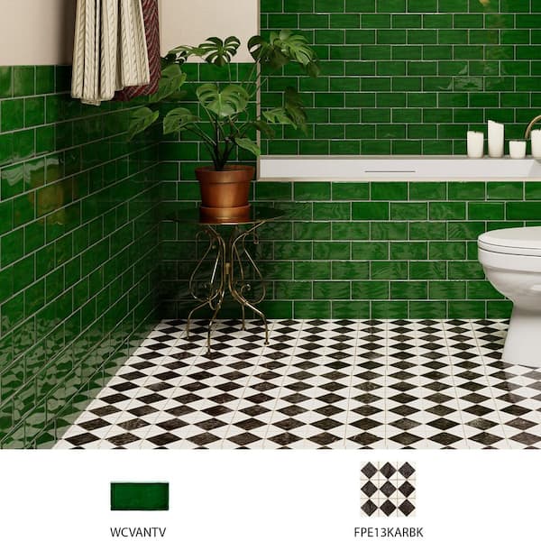 Merola Tile Viva Antic Verde 3 in. x 6 in. Ceramic Wall Tile (4.16