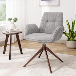 Gray Fabric Upholstered Swivel Accent Side Chair Living Room Chair