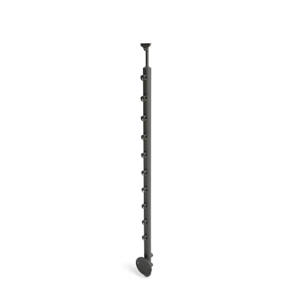 Dolle PA2ab 42 in. x 1-1/2 in Anthracite side mount post