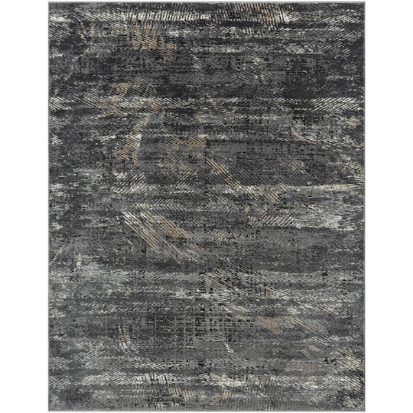 KALATY Granite Gray 9 ft. 6 in. x 13 ft. Area Rug