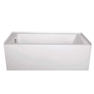 Sydney 72 in. Acrylic Left Drain Rectangular Alcove Thermal Air bath Bathtub in White
