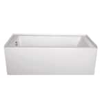 Sydney 72 in. Acrylic Right Drain Rectangular Alcove Thermal Air Bath bathtub in White