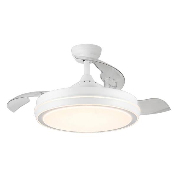 Modland Light Pro 42 in. Integrated LED Indoor White Frame Retractable