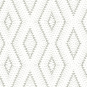 Santa Cruz Grey Geometric Paper Strippable Roll (Covers 56.4 sq. ft.)
