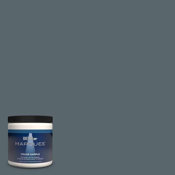 BEHR MARQUEE 8 oz. N4706 Whale Gray OneCoat Hide Satin BEHR MARQUEE 8 oz. N4706 Whale Gray OneCoat Hide Satin