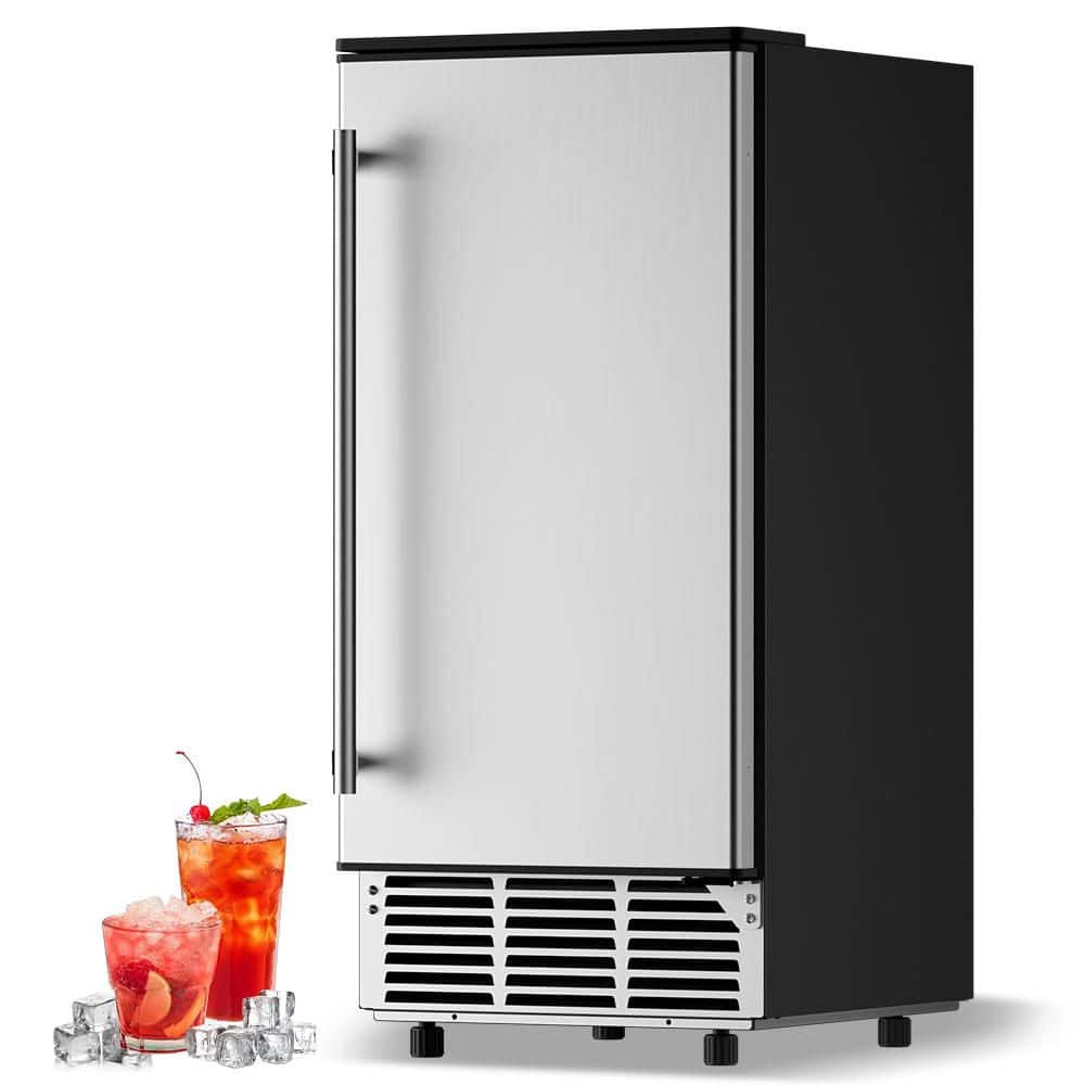 120 lb. Undercounter Commercial Ice Maker Machine Ice Makers with 30 lb. Storage Bin, 40 Ice Cubes and Reversible Door