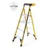 Gorilla Ladders 10 ft. Reach, 5.5 ft. Fiberglass Dual Platform Ladder, Removable Project Bucket, 300 lbs. Load Capacity, Slim Fold GLXF-5B