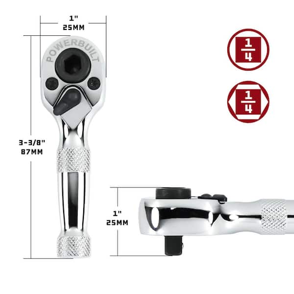 1/4 in Drive Precision Mini Ratchet with Socket and Bit Set (37