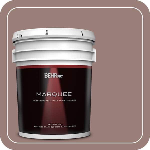 BEHR MARQUEE 5 gal. #180F-5 Cougar Flat Exterior Paint & Primer