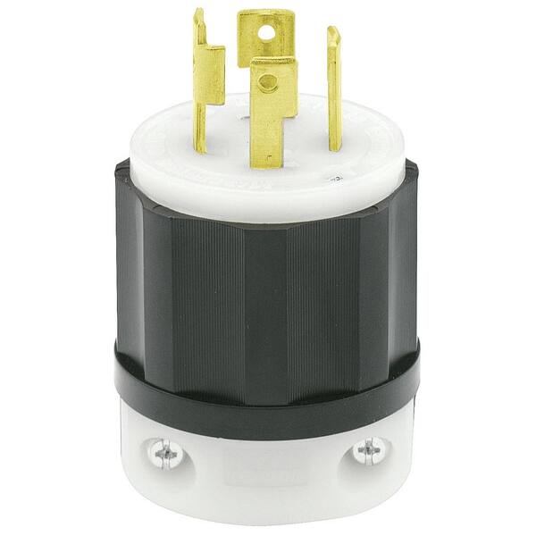 Industrial Grade Plug Black White Leviton 250v Locking 30 Amp Grounding 4 Prong for sale online 