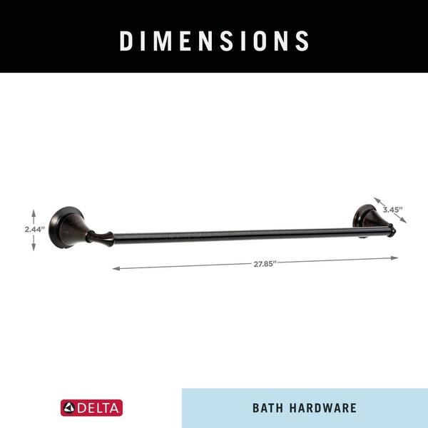 Delta Linden 24-in Venetian Bronze Wall Mount Single Towel Bar Delta Linden 24-in Venetian Bronze Wall Mount Single Towel Bar
