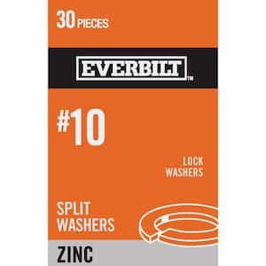 #10 Zinc-Plated Steel Split Lock Washers (30-Pack)