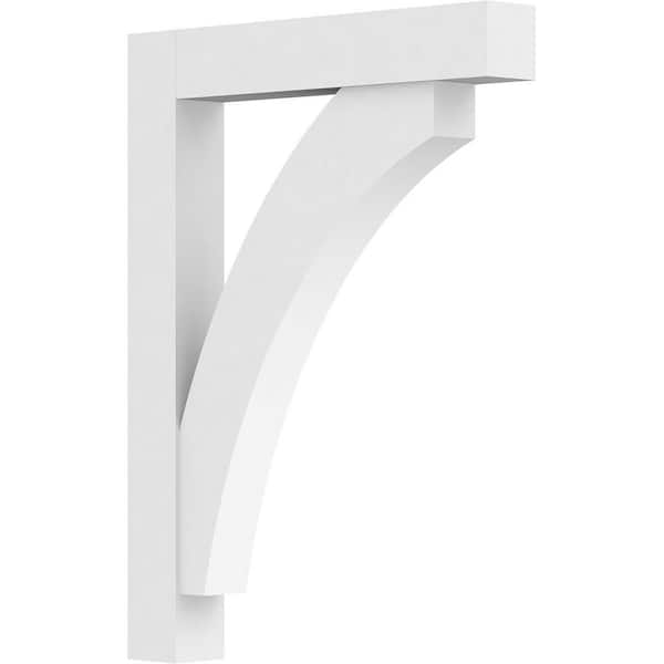 Ekena Millwork Standard Thorton 3 in. W x 32 in. H x 24 in. D Signature Urethane Polyurethane Bracket With Block Ends