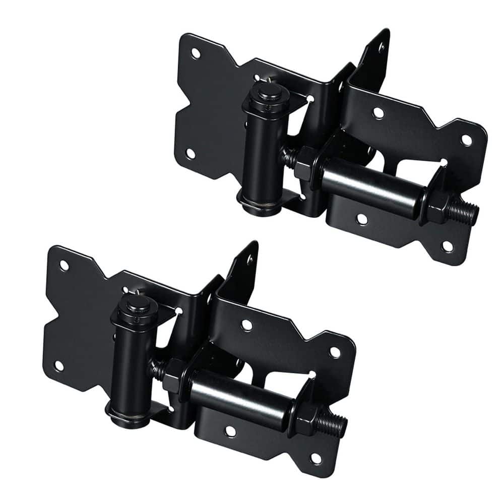 Carbon Steel Self Closing Gate Hinges Black Powder Coated for Vinyl or Wood Fence Surface Pack price history on PriceWatchPro