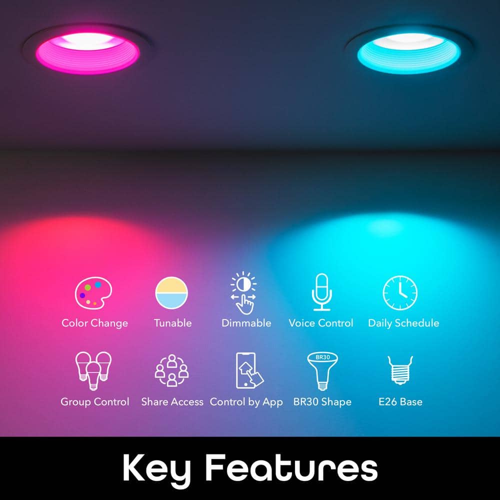 Geeni Prisma Drop Multicolor Dimmable BR30 LED Smart Bulb