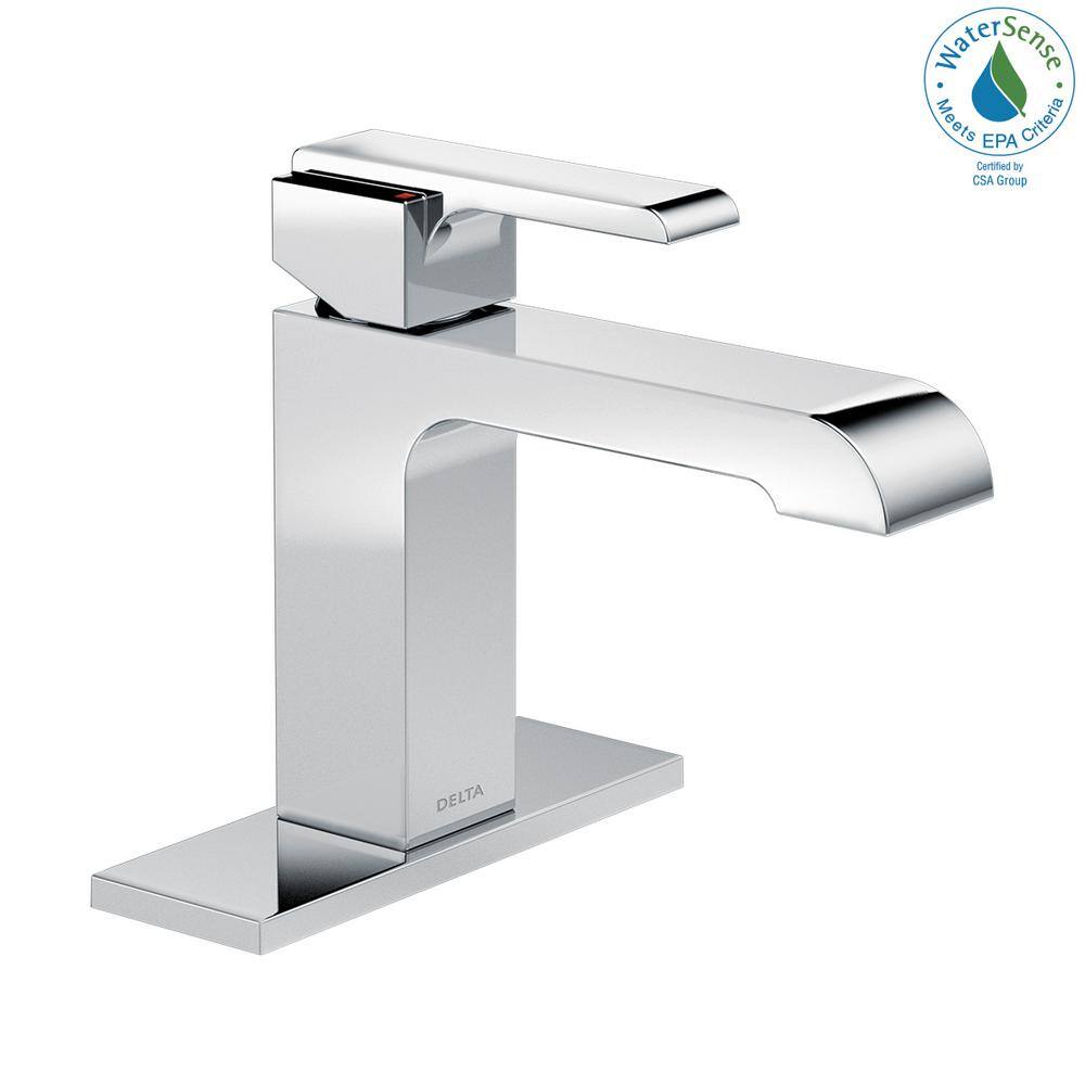 Sleek Modern 7" Chrome Single-Hole Brass Bathroom Faucet