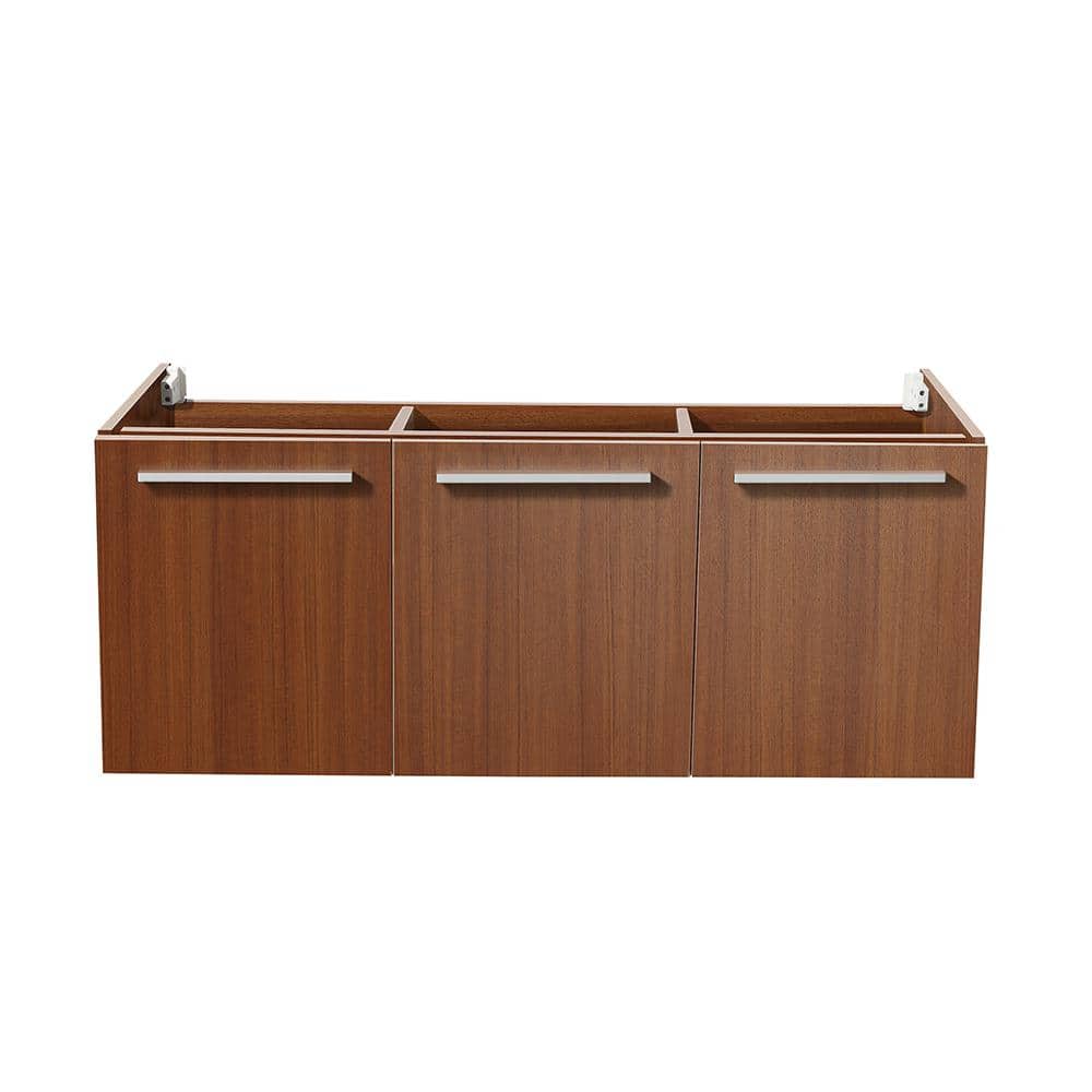 Vista 48" Teak Wall Hung Single Sink Vanity Base