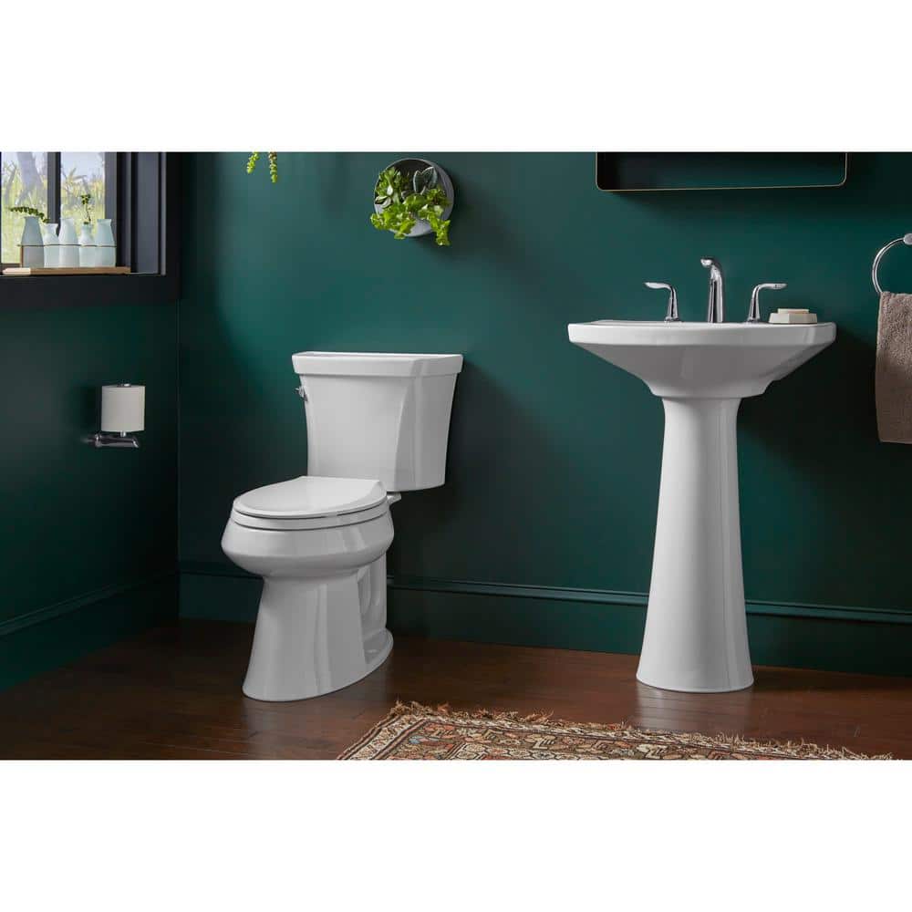 White High Efficiency Dual Flush Elongated Two-Piece Toilet