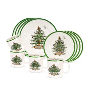 Christmas Tree 12-Piece Ceramic Dinnerware Set