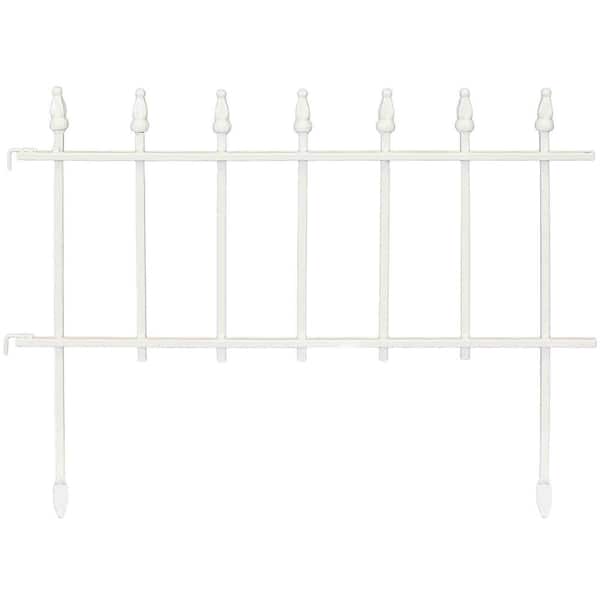 Unbranded 18 in. H x 22 in. L Iron Garden Fence (Set of 5)