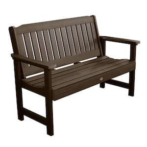 Lehigh 5 ft. 2-Person Weathered Acorn Recycled Plastic Outdoor Garden Bench
