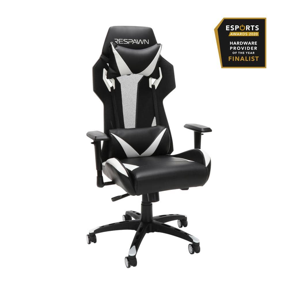 RESPAWN 205 Racing Style Gaming Chair, in White (RSP-205-WHT)-RSP-205-WHT - The Home Depot