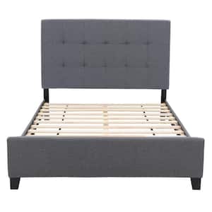Ellery Grey Full / Double Fabric Tufted Bed