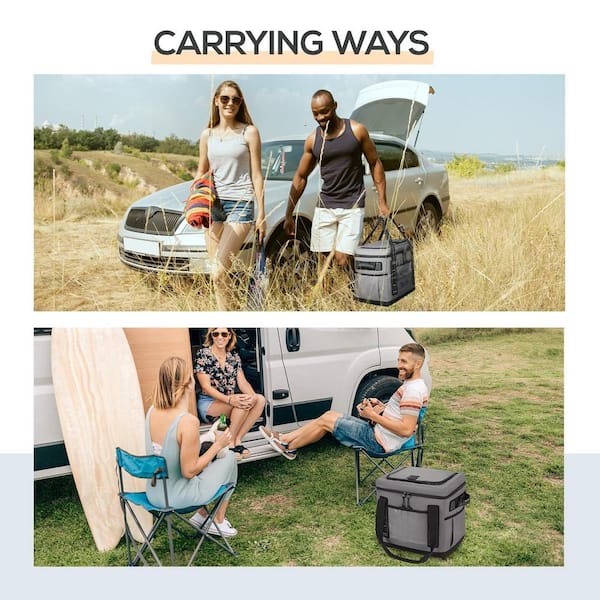 Portable 30 qt. Collapsible Rolling Soft Side Cooler Reinforced