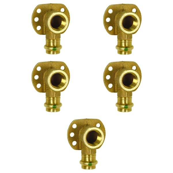 ProPress 3/4 in. Press x 3/4 in. FPT Zero-Lead Bronze 90° Drop Ear Elbow (5-Pack)