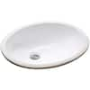 Caxton Vitreous China Undermount Bathroom Sink in White with Overflow Drain