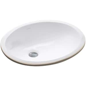 Caxton 16-1/4 in. Oval Vitreous China Undermount Bathroom Sink in White
