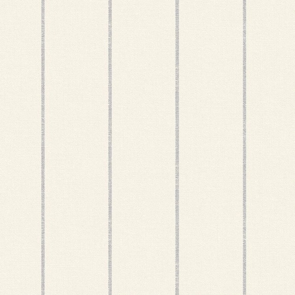 Pure Salt Navy Bursa Stripe Textured Vinyl Peel and Stick Wallpaper Roll (56.38 sq. ft. )