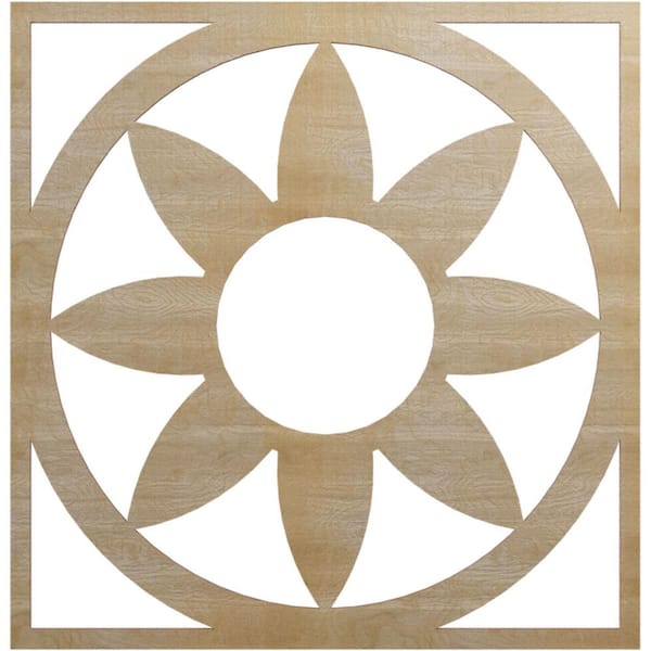 Ekena Millwork 22 in. x 7.75 in. x 0.375 in. Wood Medallion Moulding