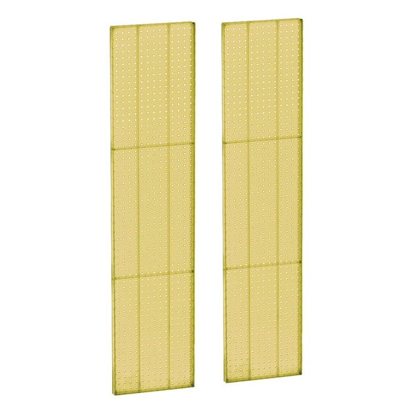 Unbranded 60 in H x 13.5 in W Pegboard Yellow Styrene One Sided Panel (2-Pieces per Box)