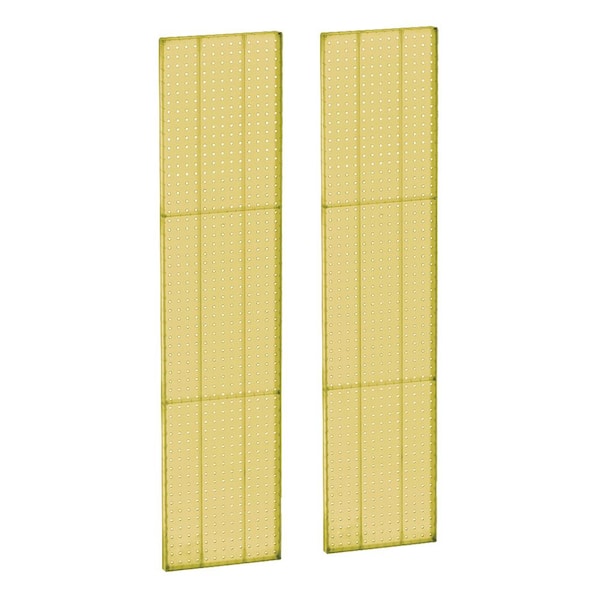 60 in H x 13.5 in W Pegboard Yellow Styrene One Sided Panel (2-Pieces per Box)